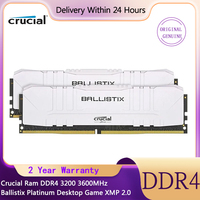 Crucial Ram DDR4 8GB 16GB 3200 Ballistix Platinum Desktop Game XMP 2.0 Automatic Overclocking Support