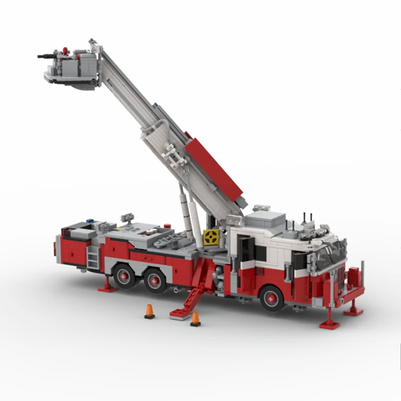 Moc Bouwstenen Brandweer New York Modelbouw Technologie Modulair Brandbestrijdingsvoertuig Blok DIY Speelgoed Vakantiecadeaus