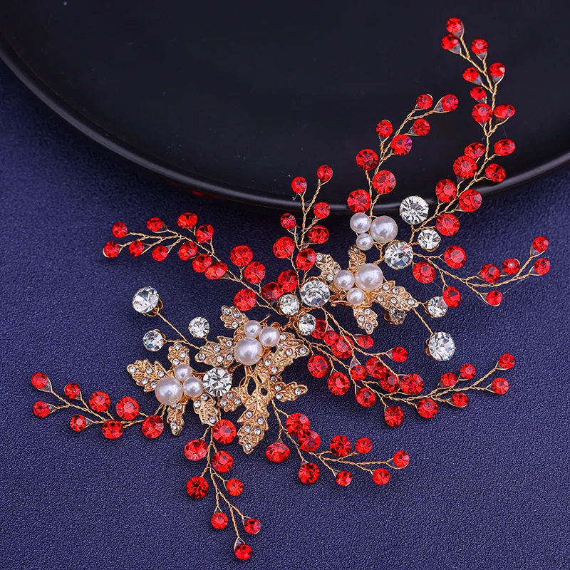 Fashion Rhinestone Headband Bride Headdress for Hair Accessory Women Handmade Headband Bridal Headwear Wedding Headpieces