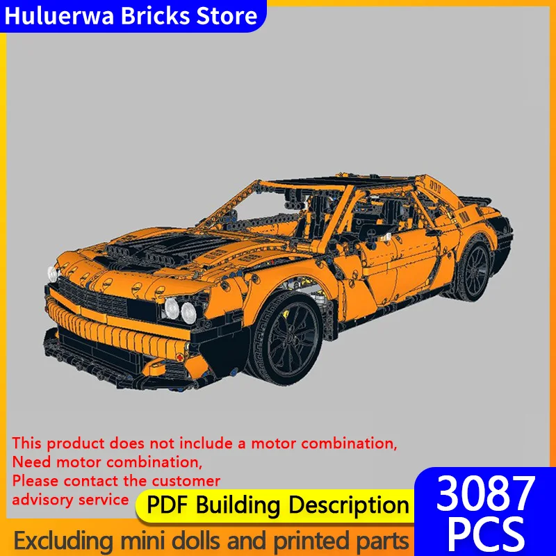 

Модель скоростного гоночного автомобиля MOC, строительные кирпичи Challenger SRT Hellcat, мускулистый автомобиль, модульная технология, подарки, праздник, сборка игрушек, костюм