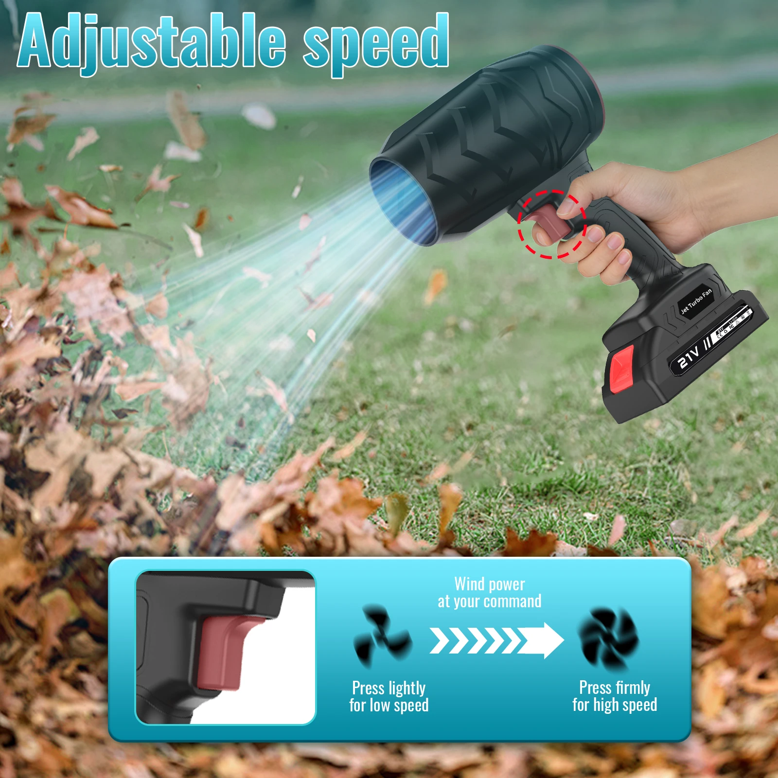 Potente Soplador de Aire de 380W, Máquina para Soplar Hojas, Herramienta de Limpieza Versátil, Secador de Pelo de Alta Potencia, Herramienta para Eliminar Polvo, Interruptor de Bloqueo Automático