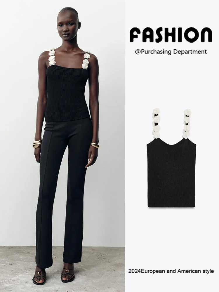 

New Summer Women's Knitted Svel round Ne Floral Print Csole Top Trendy Ethnic Sle Stage Costume 392000 800