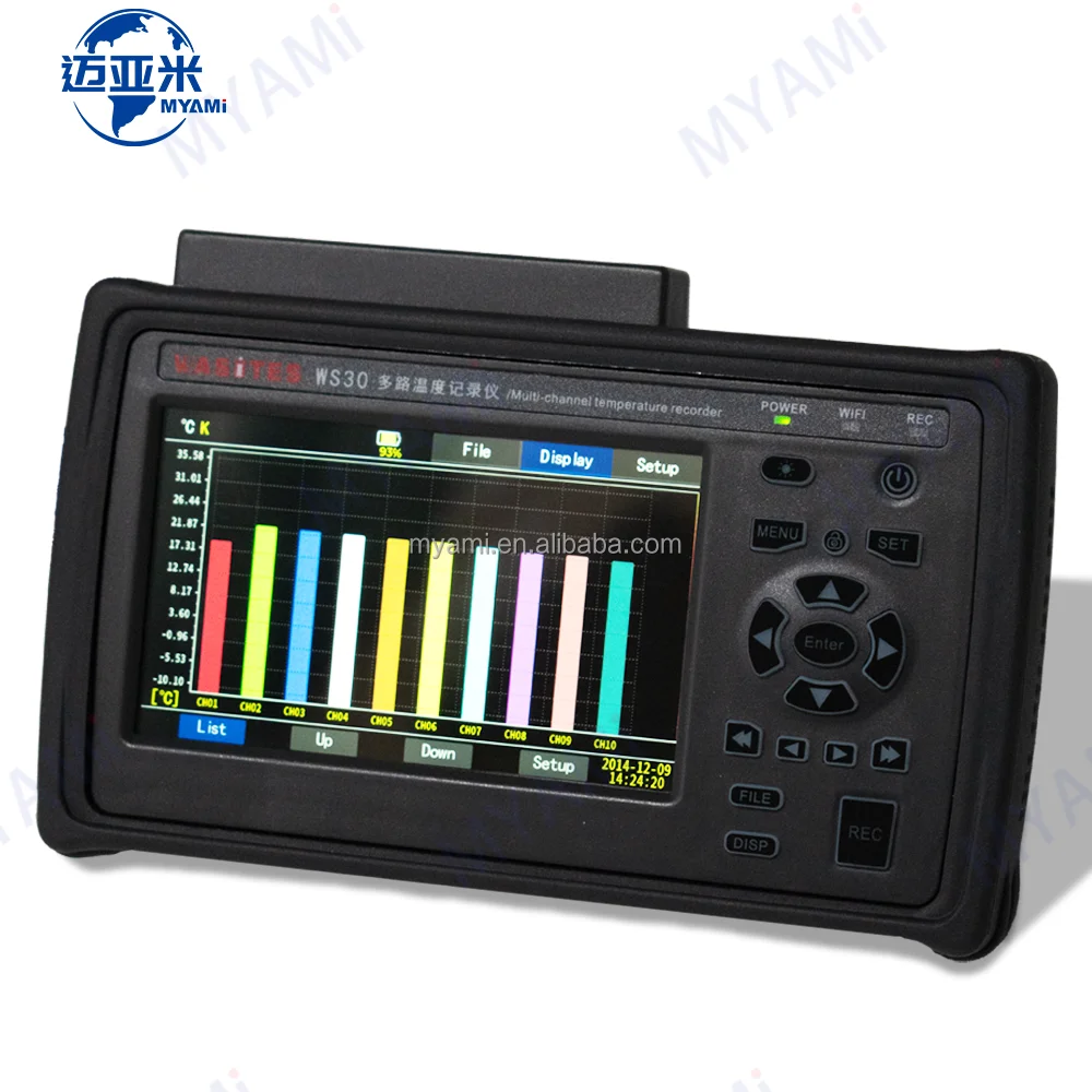 MYAMi WS30 10 Channels Temperature Measuring Device High Precision 3 Display Modes Temperature data Record Logger Instruments