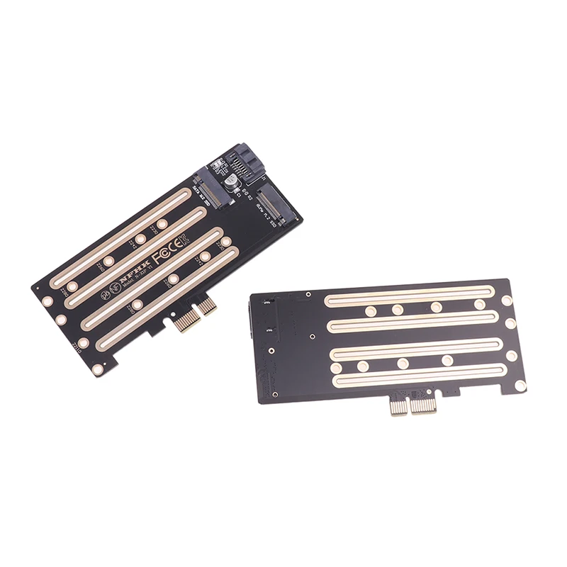 1 قطعة NVMe M.2 SSD إلى PCIe 3.0 4.0x4، SATA M.2 SSD إلى محول SATA ثنائي الغرض مع قوس