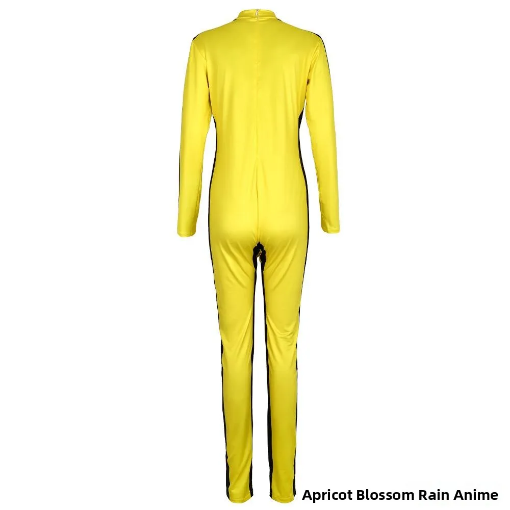 مجموعة أزياء الكونغ فو الصفراء للهالوين مكونة من 5 أدوات لمرحلة أداء عبر الحدود ملابس هونج كونج لملابس الأدوار #2