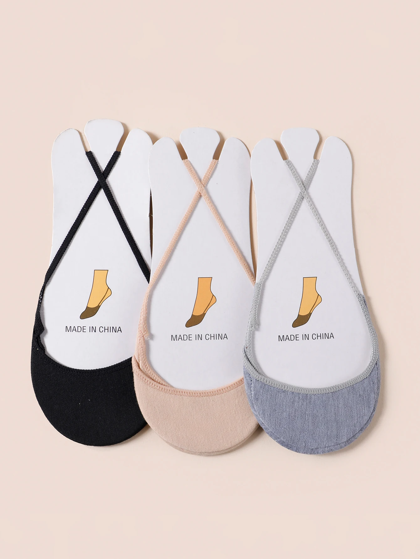 1/3/5 Pairs Random Solid Color - огляд і ціна No Show Sock Women