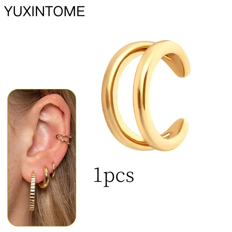 Women's 24K Gold Plated Punk Ear Cuff, No Piercing