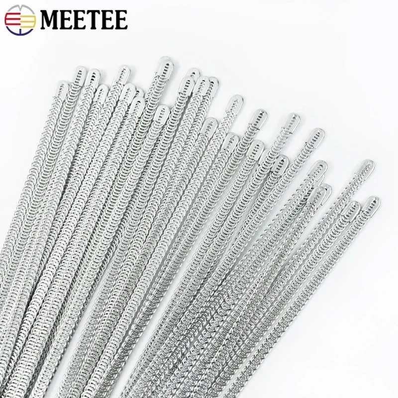 20/50Pcs Meetee 5mm Metal Shapewear Steel Ribbon Spring Fish Bone Making Wedding Dress Corset Side Support Tape DIY Accessories