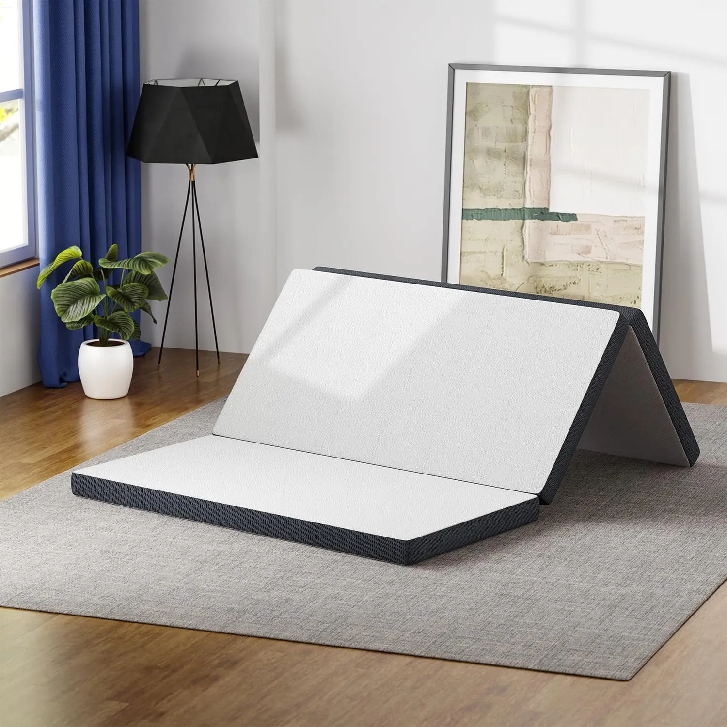 

Mattress/Foldable Mattress for Kids and Adults/Medium-Firm Mattress with a Collapsible and Washable Cover/Suitable for RV Travel