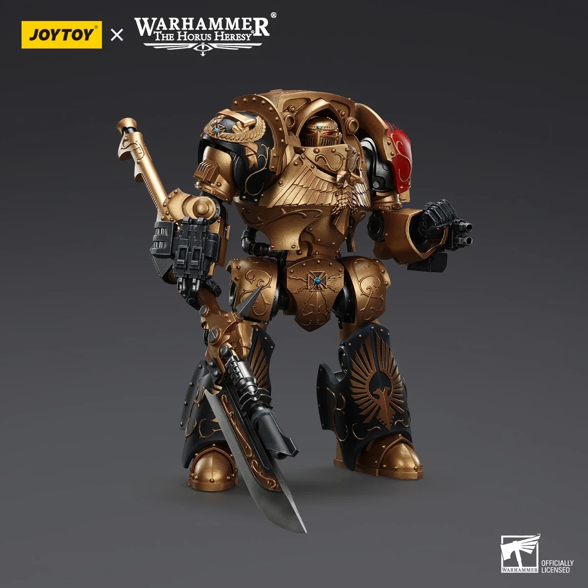 Pre ขาย JOYTOY Action Figure Warhammer Legio Custodes Converter-Achillus Dreadnought 1:18 Mecha รุ่นของเล่นเด็ก Warhammer ตุ๊กตา