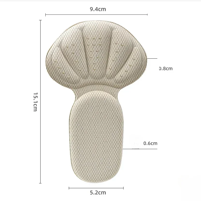 Autocollants de talon pour baskets, coussinets de protection de talon, taille de chaussure, beverer, inserts de talon demi-coussin, anti-usure, semelle intérieure