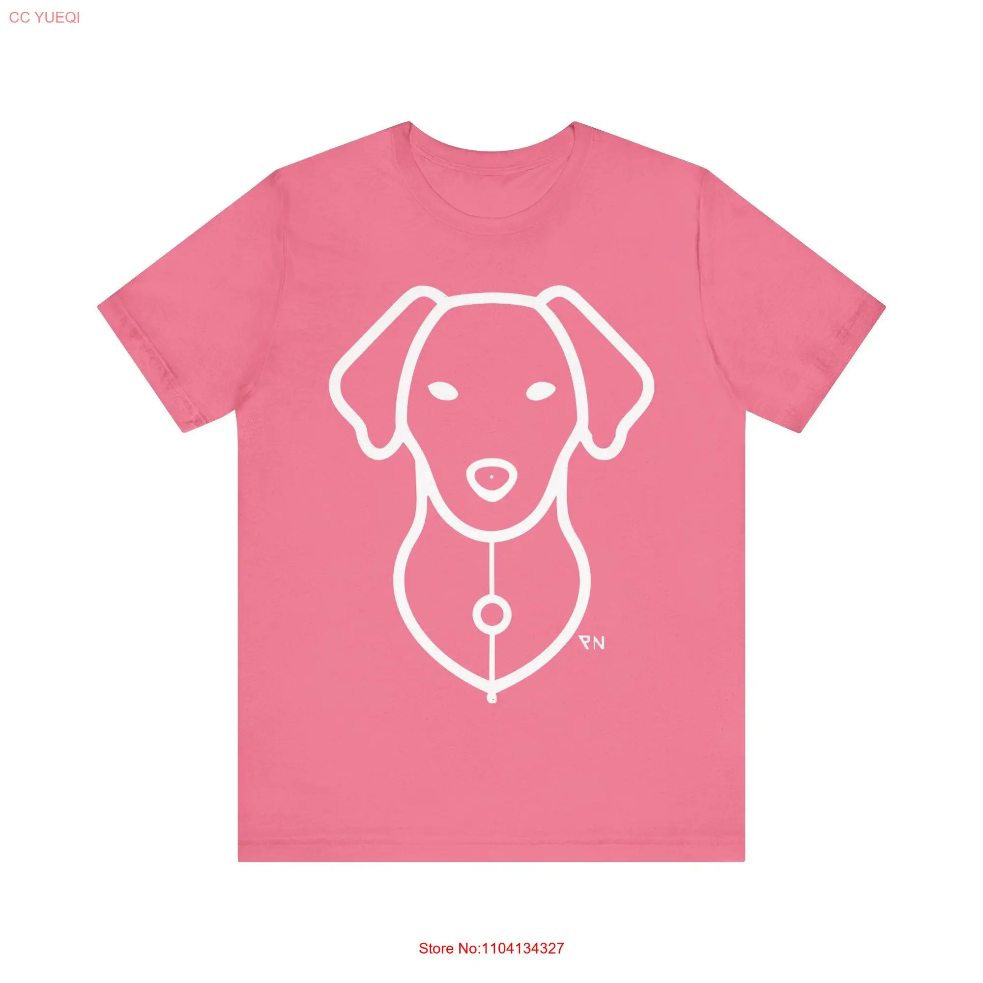 Dog Lover T Shirt Minimalist Canine Design Women's Man's Best Friend Line ArT Puppers long or short sleeves