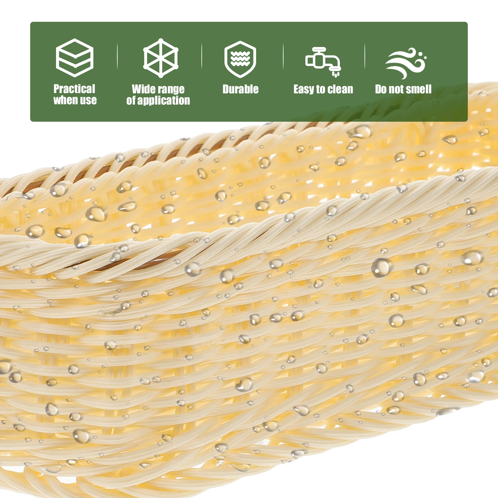 

Modern Multi-Function Woven Kitchen Sink Storage Cutlery Holder Premium Material Household Organizer Spoons Forks Drain