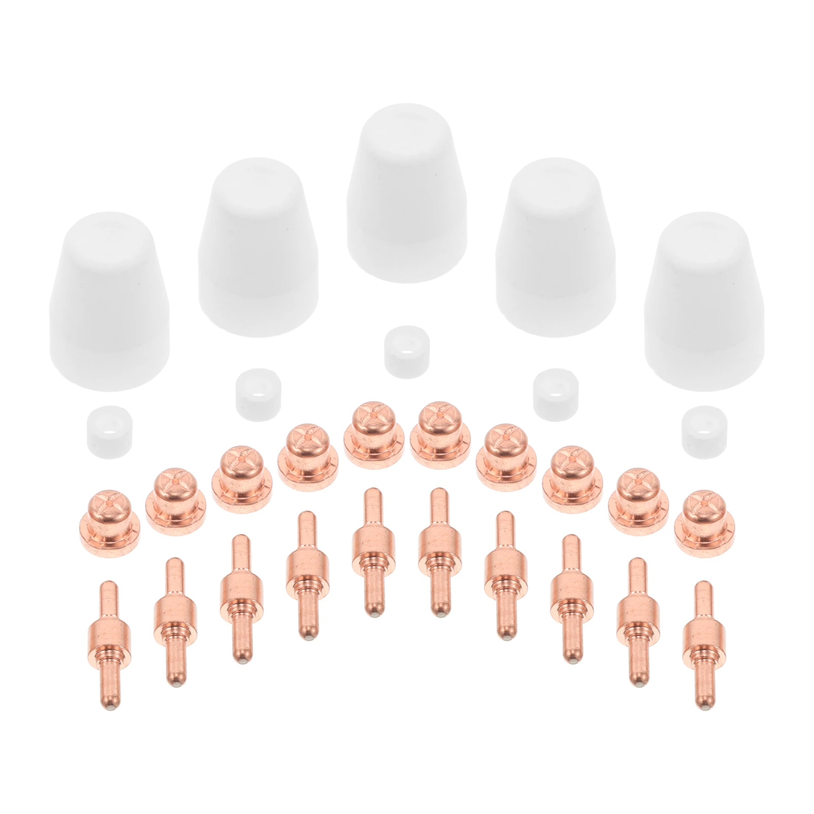 

1 Set Plasma Torch Consumables High Efficiency Metal Protective Cover Durable Precision Cutting Ceramic Nozzles Welding Torch