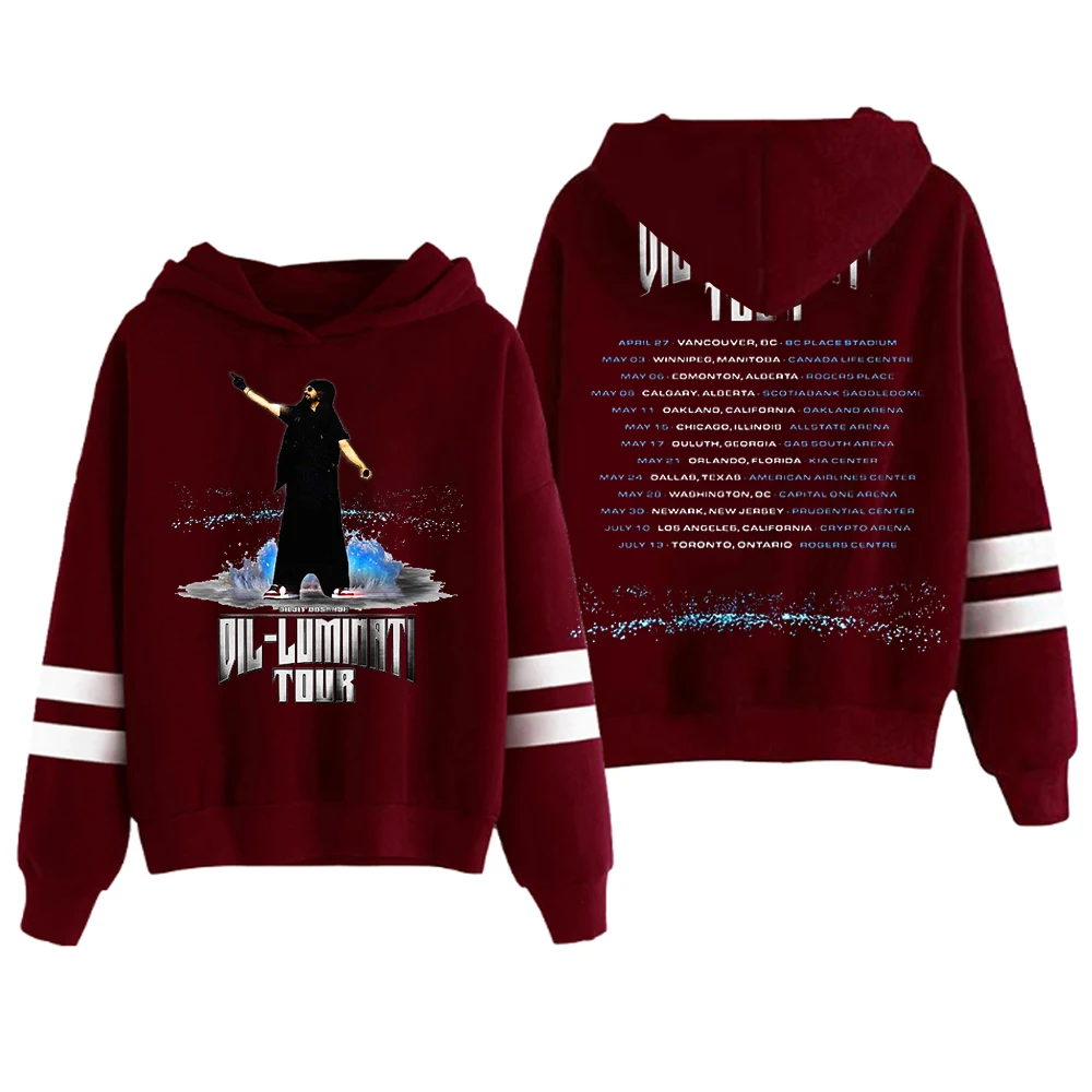 

Diljit Dosanjh Dil-Luminati Tour 2024 Hoodie Pocketless Parallel Bars Sleeve Streetwear Women Men Sweatshirt Hip Hop Clothes