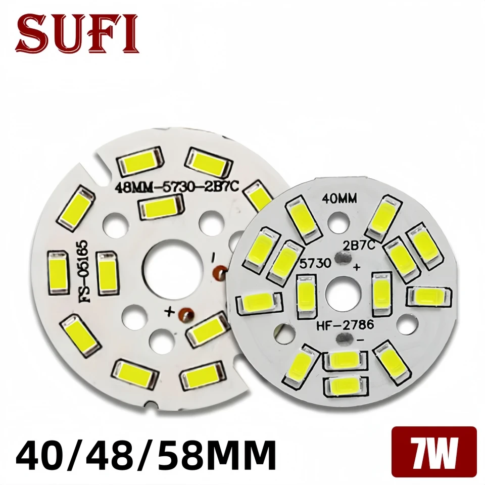 

5 шт. 7 Вт SMD5730 светодиодные чипы 40 мм 48 мм 58 мм 280-300 мА постоянный ток вход световой шарик для белого/теплого DIY потолочный светильник