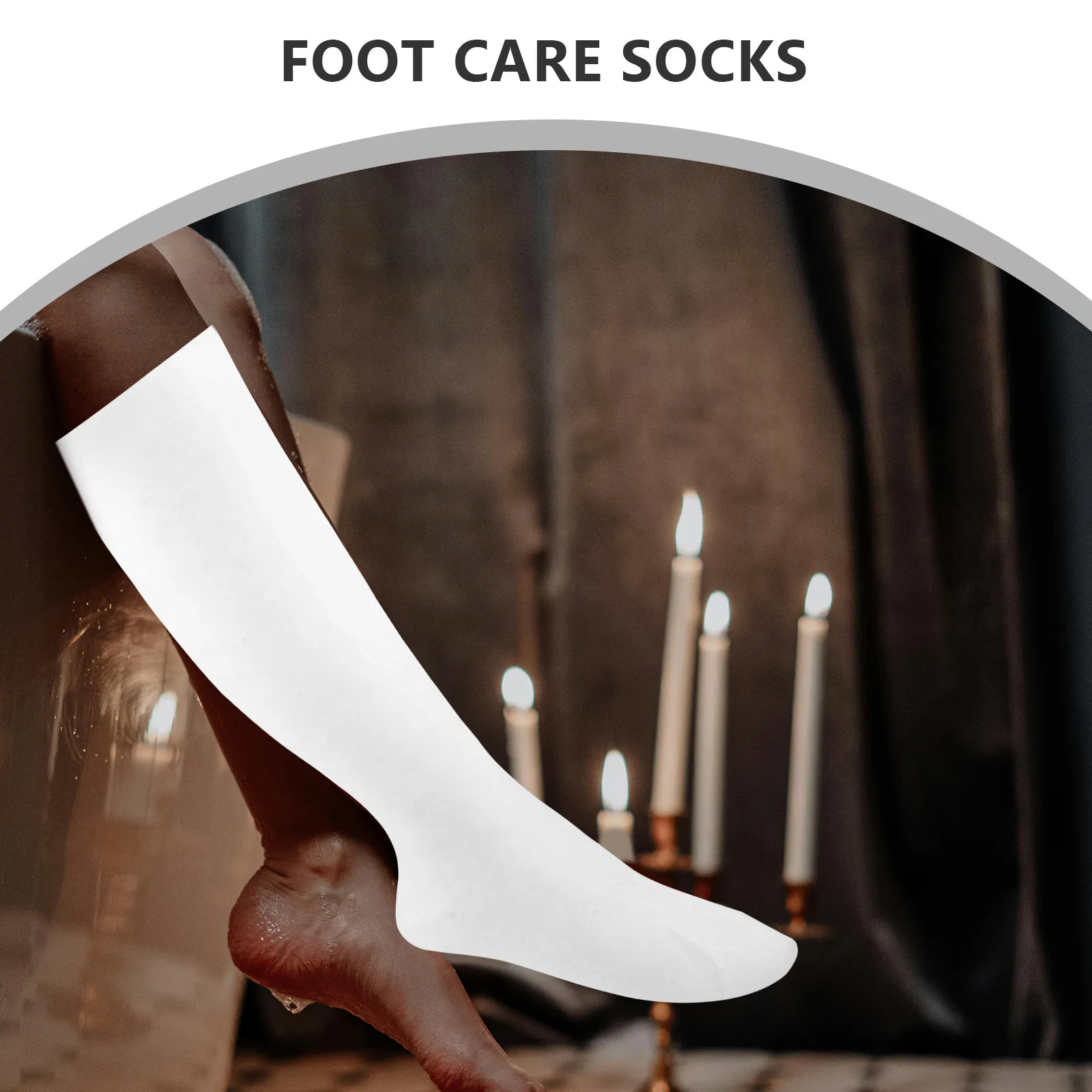 Elastic Cuff Long Moisturizing Socks Sebs Soft Breathable Knee High Design Overnight Socks for Dry Cracked
