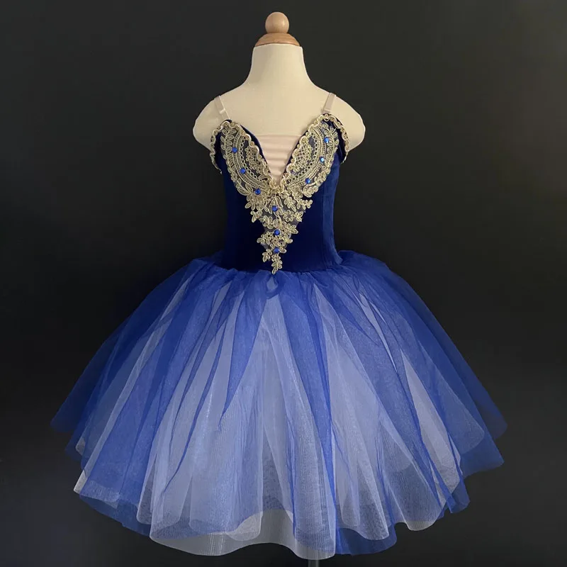 Ballroom Toddler Swan Lake Ballet Tutus dress Children Long Ballerinas Dancing Clothing Girls tutu dress Kids dancewear Costumes