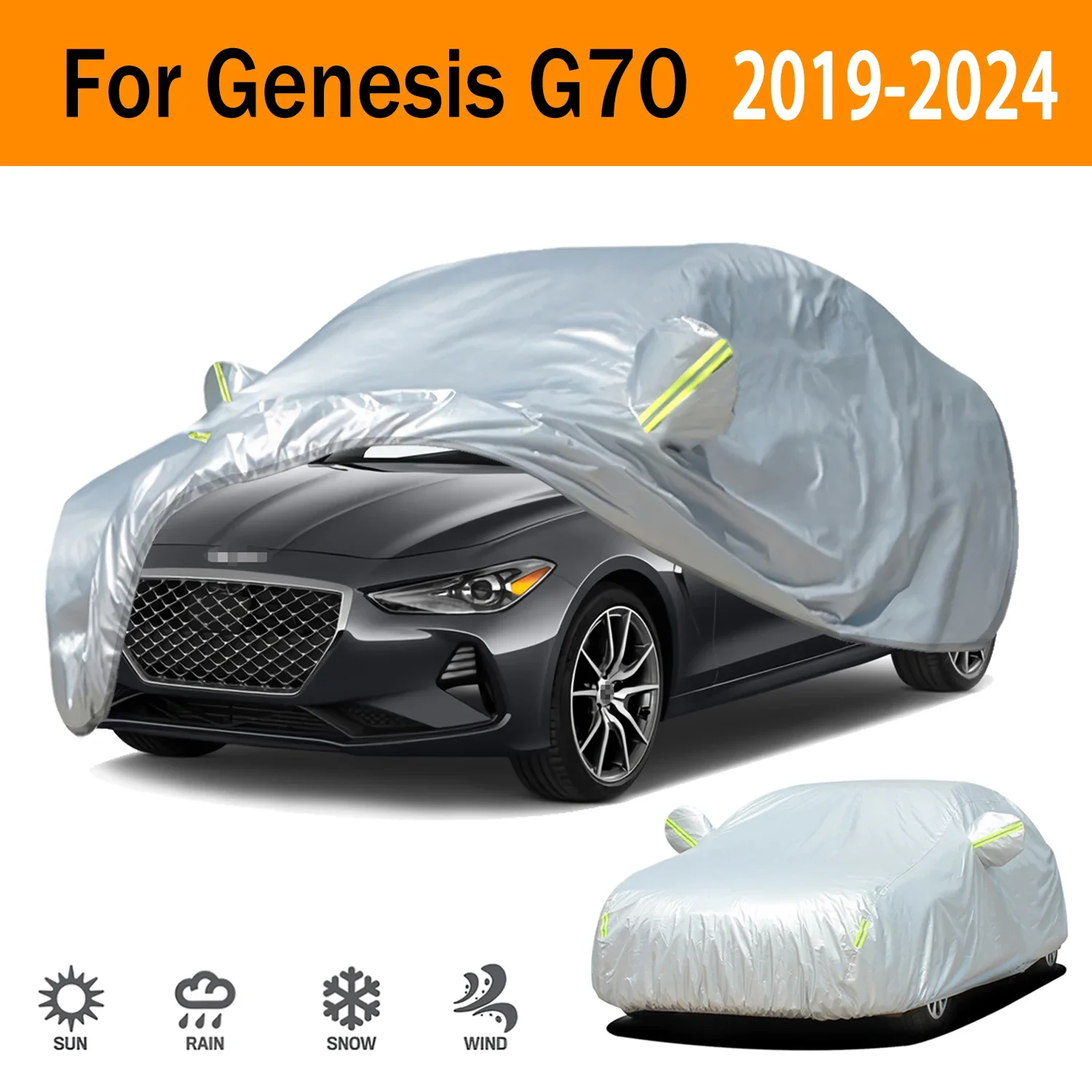 

For Genesis G70Outdoor Protection Full Car Covers Snow Cover Sunshade Waterproof Dustproof Exterior Car accessories