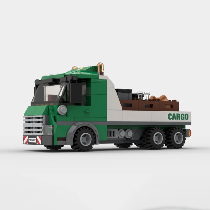 City Vehicle Series Flatbed Cargo Truck Building Blocks Model Bricks Display Collection Children's Toys Gifts 170PCS