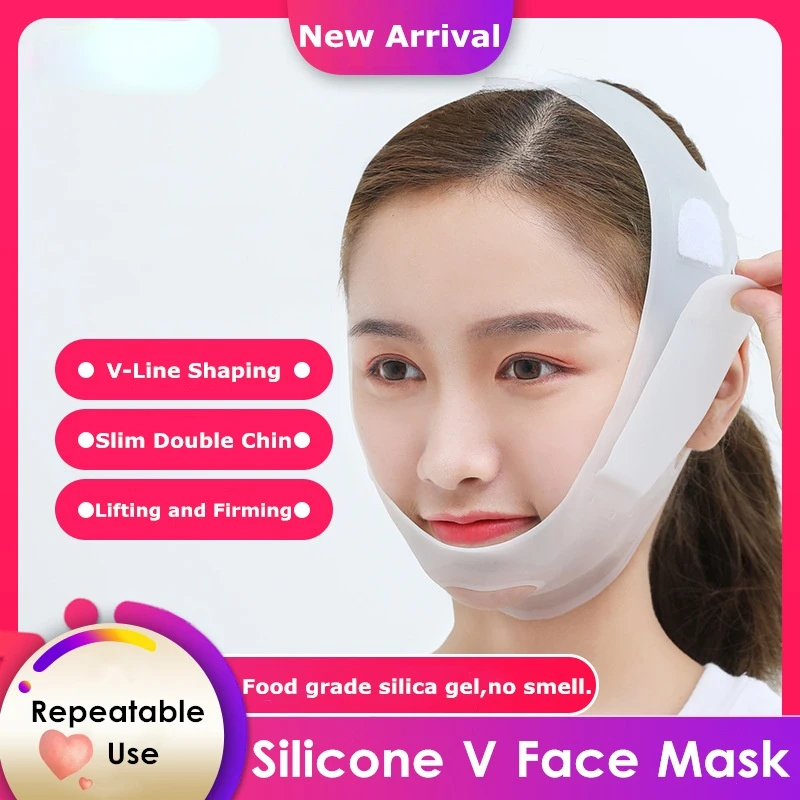 New Nano Silicone V Face Bandage Lifting Chin V Line Shape Elastic Bandage Facial Lift UP Slimmer Cheek Neck Face Care Tool Belt