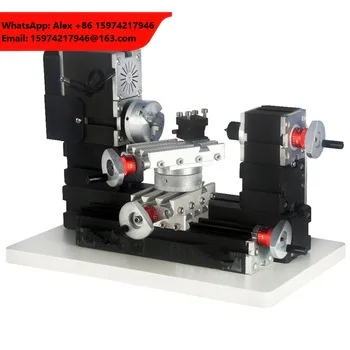 High Precision Teaching Home Using Manual 60W Motor DIY Rotating Metal Mini Lathe Machine
