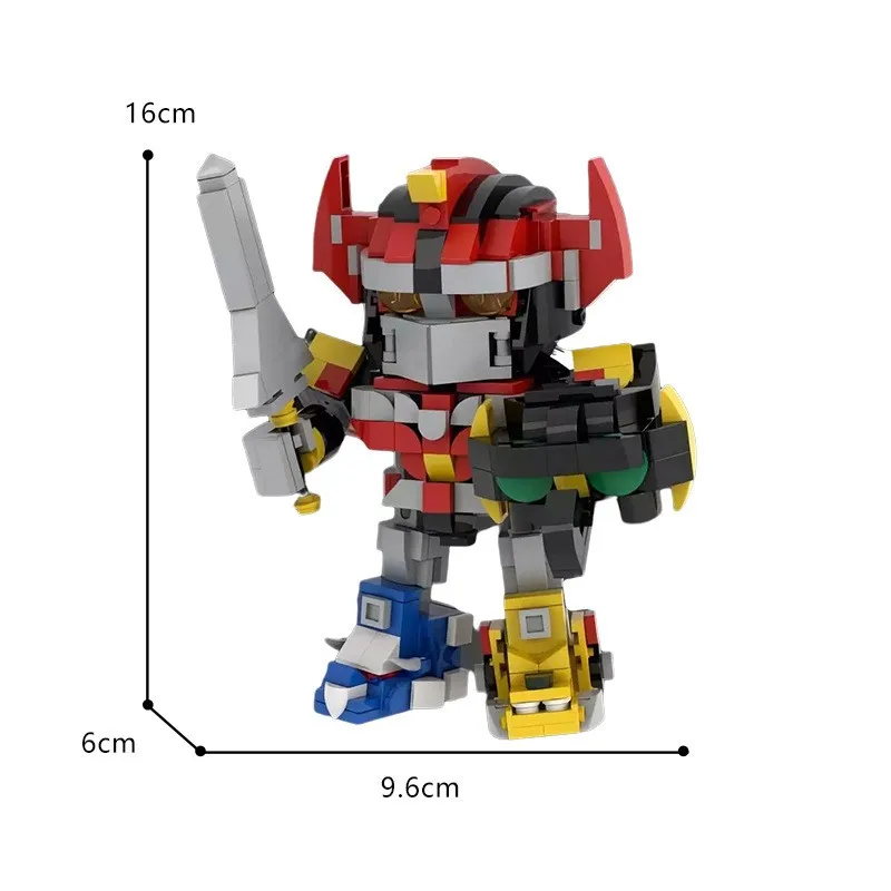 MOC building block toy combat robot transformation assembly warrior model desktop ornament assembly adult building block toy