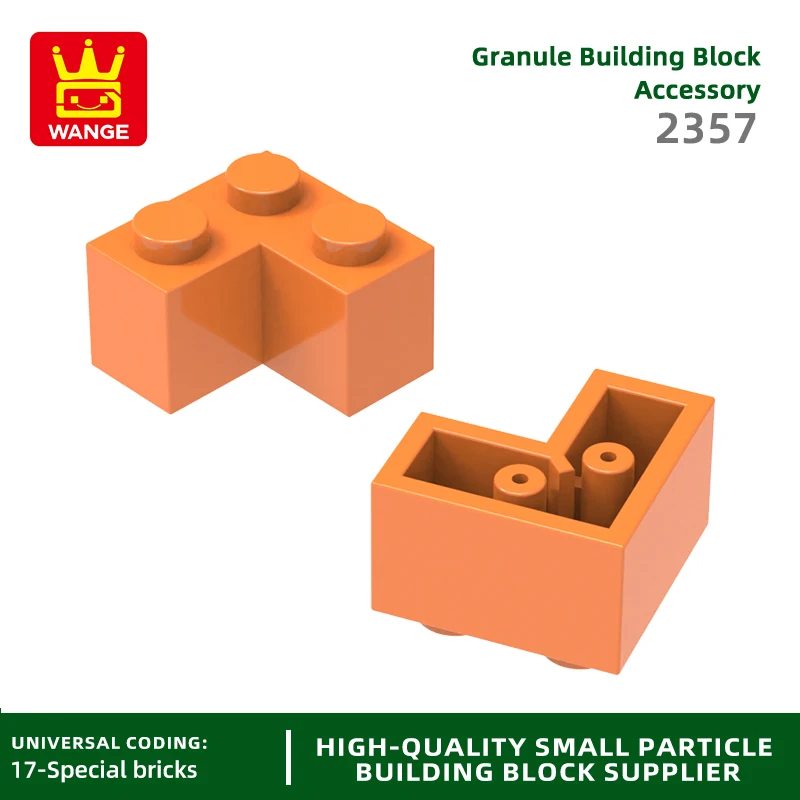 WANGE 76Pcs/Lot 2357 Right Angle High 3 Holes Building Block Moc Color Accessories Compatible With Brick Children Toy Gift Box