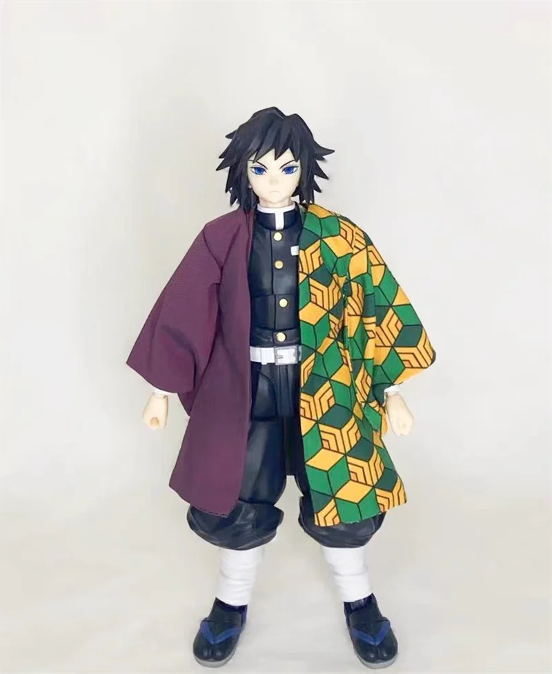 1/12 Scale Japanese Anime Demon Slayer Blade Role Tomioka Yoshiaki Cloth Cloak Kimono Fit 6inch shf Action Figure Body Models