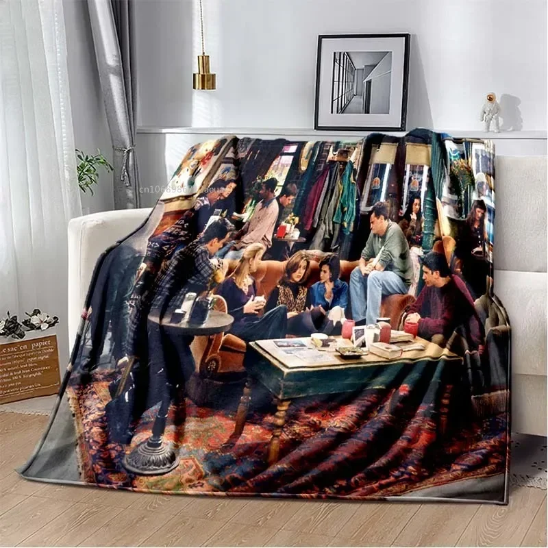 Friends Classic TV Series Blanket Character Pattern Collection Flannel Blanket Soft Bedspread Sofa Warming Cover Christmas Gift