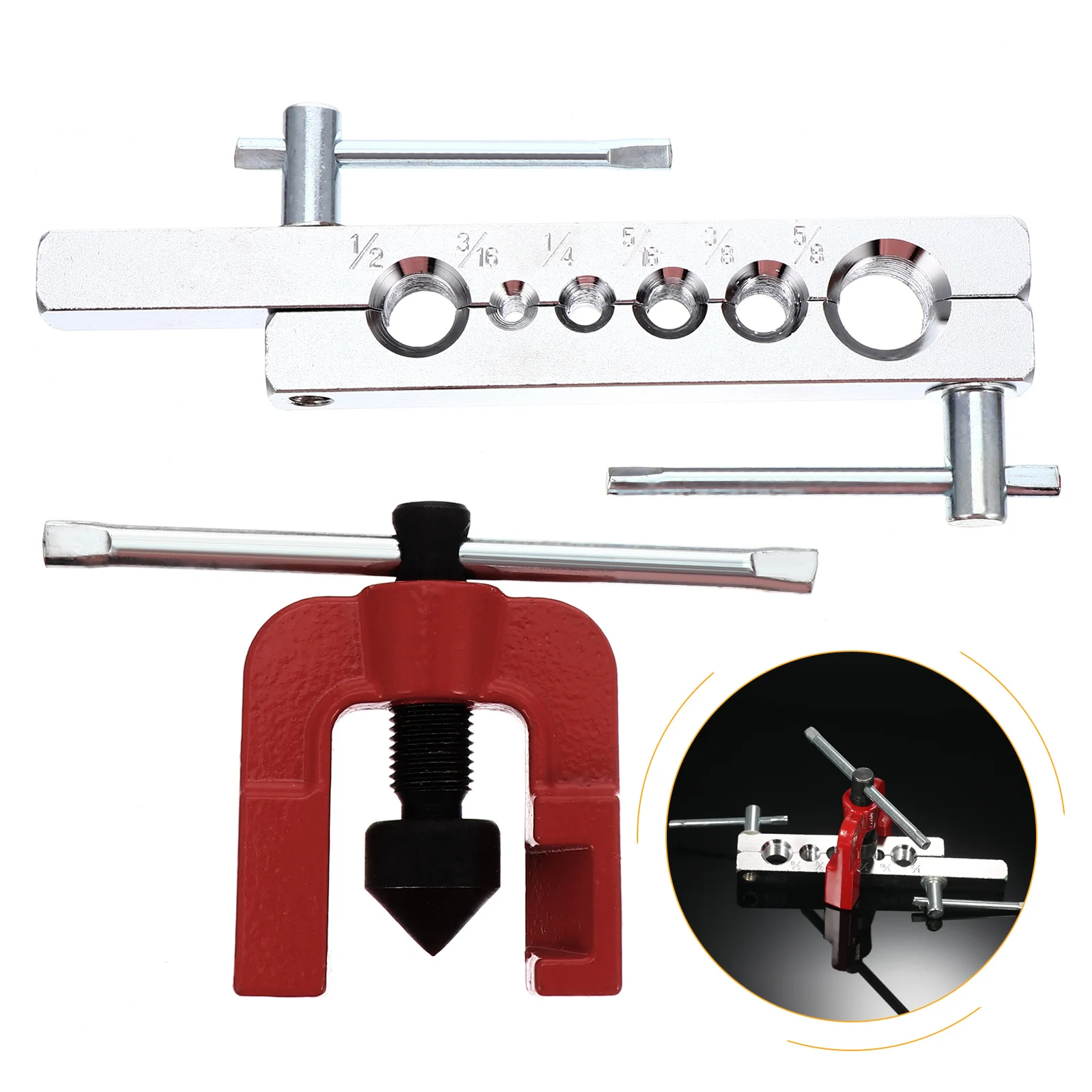 

Flaring Tool Kit Heavy Duty Alloy Steel 45 Degree For Refrigeration Tubing Repair Air Conditioner Maintenance Tool