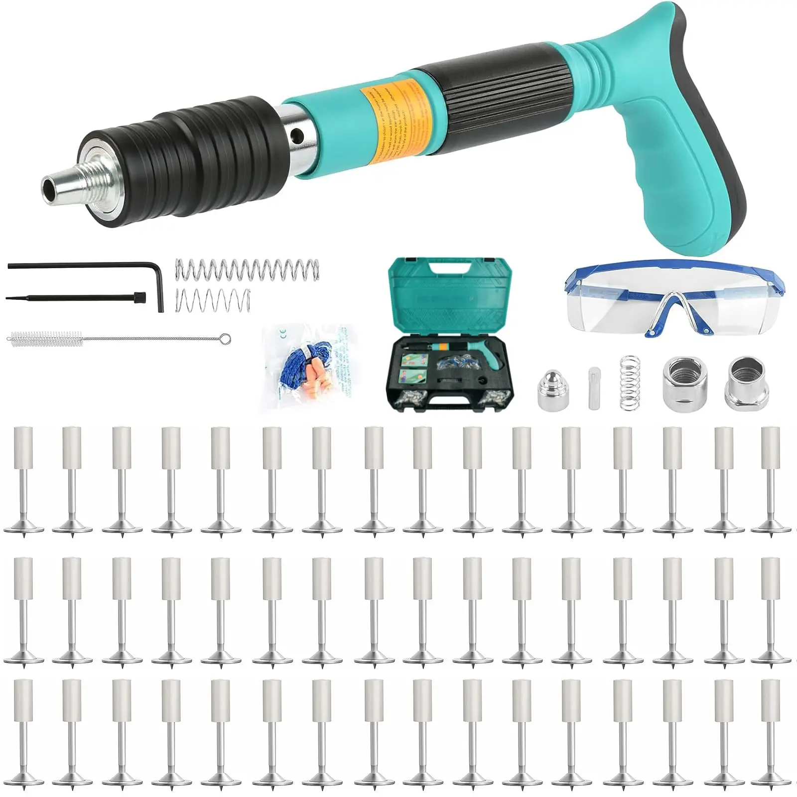 Concrete Nail Gun Kits Adjustable Manual Steel Nail Gun Wall Anchor Wire Slotting Device Wall Fastening Power Tool Household