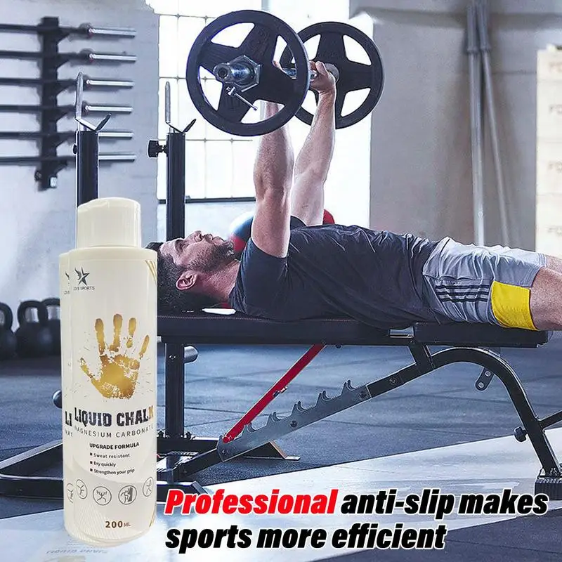 100/200ml Liquid Chalk Sports Magnesium Powder Fitness Weight Lifting Anti Slip Cream Grip Weight Lifting Climbing Gym Sports