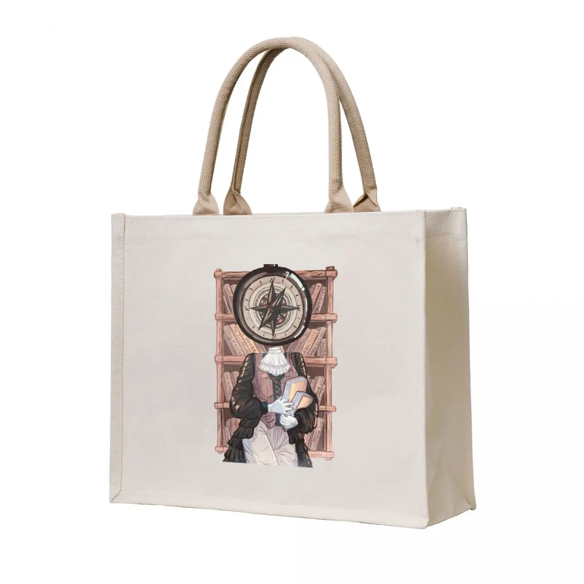 

Compass Head Gouache Painting Illustration Tote Bag Women's shopper bag sacs de shopping Women bags