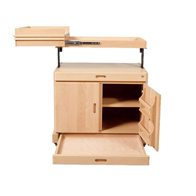 

Multifunctional painting storage cabinet drawer type oil painting tool cart art multifunctional movable color matching cart