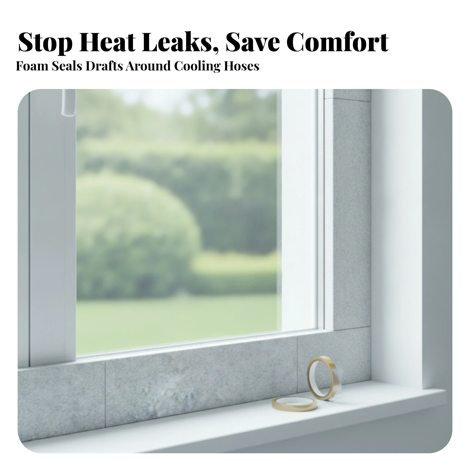 3 Pieces Air Conditioner Window Insulation Board Energy Efficient Air Conditioner Window Seal Panels Compatible Insulated