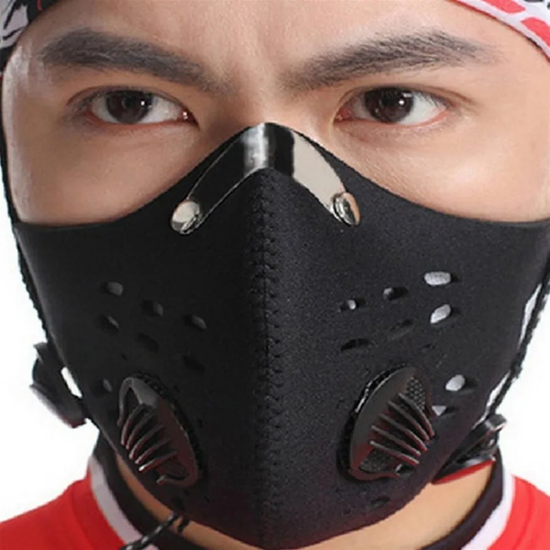 Cycling Mask With 1pc Filters Breathable MTB Bike Cycling Face Mask Dustproof Sports Running Face Cover