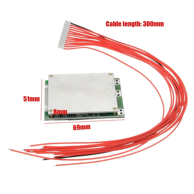 13S 35A 48V Li-Ion Lithium 18650 Battery Protection Board With Cell Bms Pcb Protection Balance Integrated Circuits Board