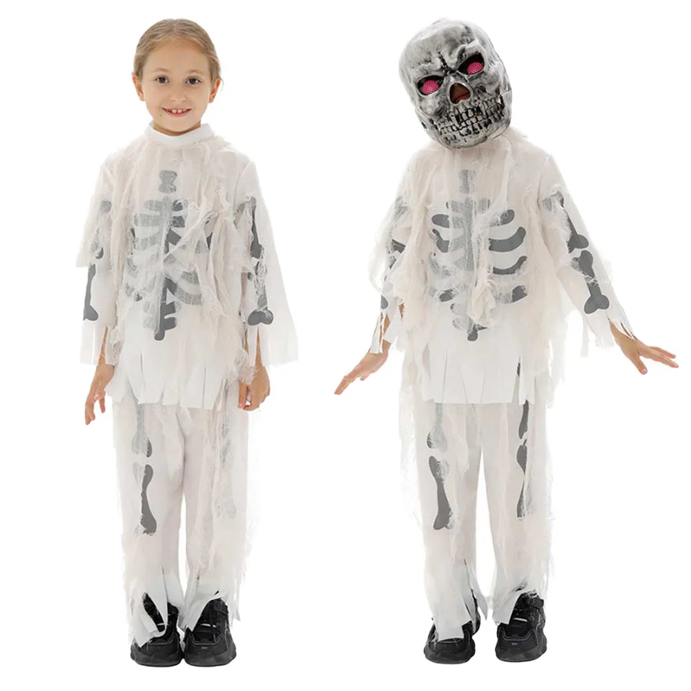 

Disguise Scary Skeleton Cosplay Boys Girls Clothing Stage Hallowmas Costume 6 to 14 Years Roleplay Fancy Dress Up Party Outfits