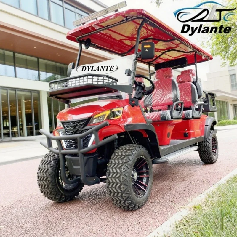 2/4/6/8 Seater Adult Electric Golf Cart Street Legal Electric Off-Road Golf Cart 150w Solar Panel Powered Golf Scooter Go Kart