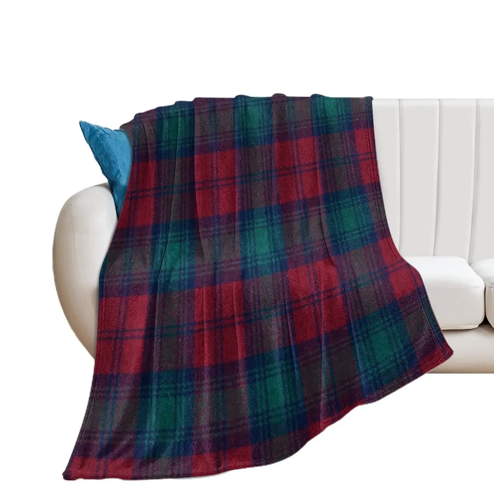 Lindsay Tartan Throw Blanket Plush Loose Blankets