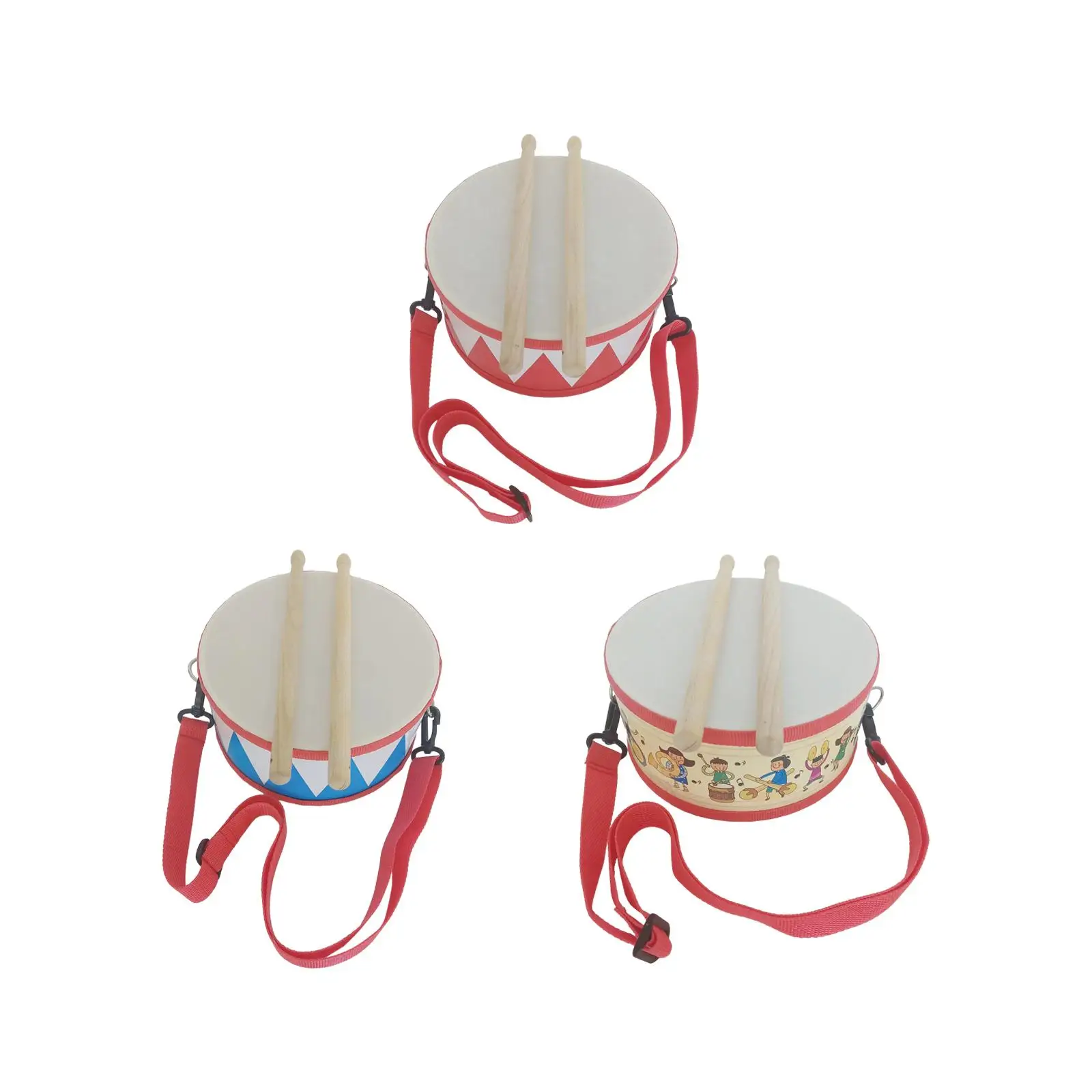 Kids Drum Set with 2 Drumsticks Sensory Enhance Fine Motor Skill Birthday