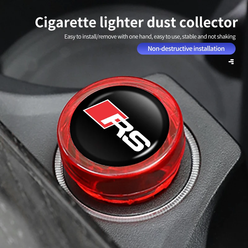 Car Cigarette Lighter Cover Dust Proof Decoration Cap For Audi A4L Q5L Q2L R8 RS A6L S Line Quattro TT S5 S6 Q3