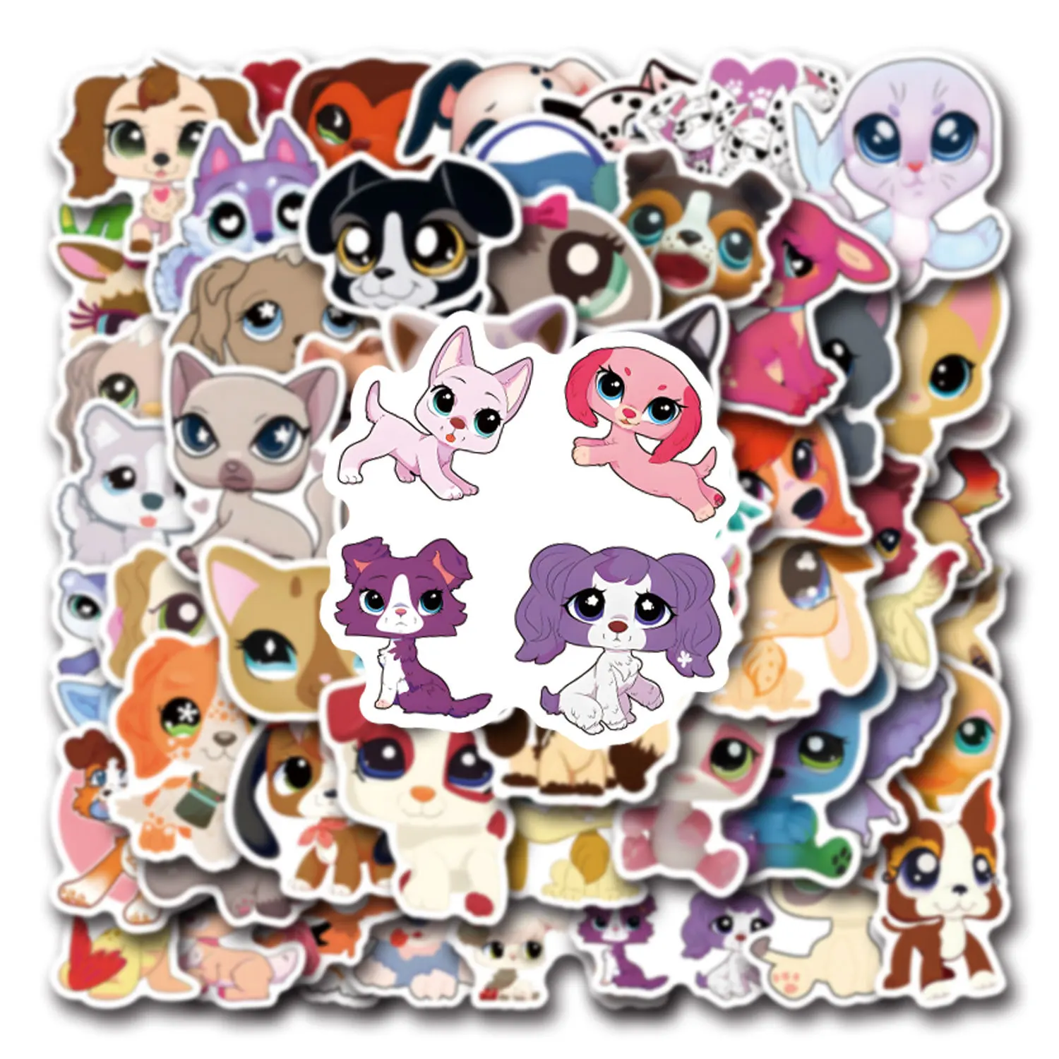 10/30/55/110PCS Game Littlest Pet Shop Cute Graffiti Cartoon Sticker DIY Stationery Box Scrapbook Waterproof Decal Kids Toy