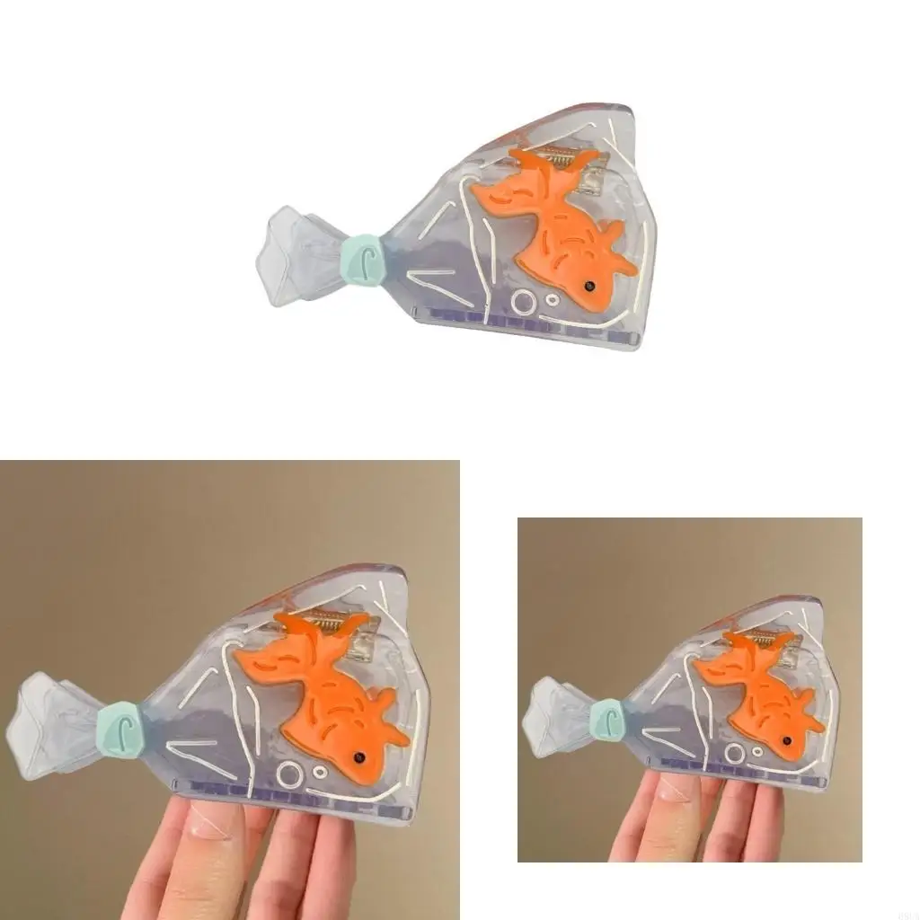 

68UA Creative Fish Design Hairpin Acetate Hair Claw Clip для женщин для женщин декоры для волос.