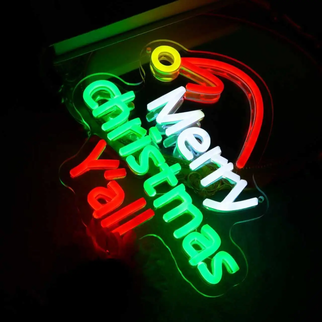 Merry Christmas LED Neon Sign USB Dimmable Neon Light Sign for Gameroom Bedroom Bar Livingroom Birthday Party Gift Wall Decor