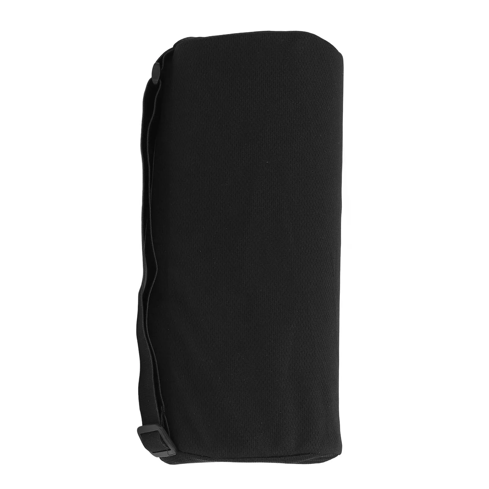 ZK30 Lumbar Roll Pillow Multifunctional Memory Foam Back Roll Waist Support Cylinder Pillow with Adjustable Strap Black