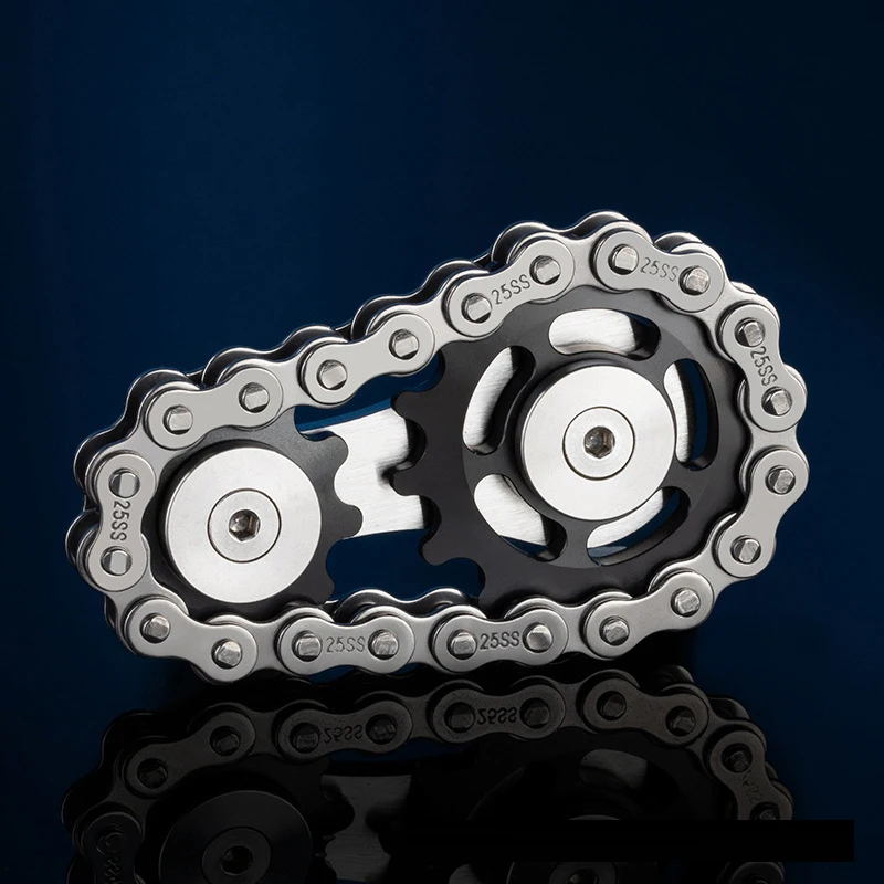 New Sprockets Flywheel Fingertip Gyro Fidget Spinner Antistress Anxiety Metal Bike Chains Christmas Gift For Adult Kids