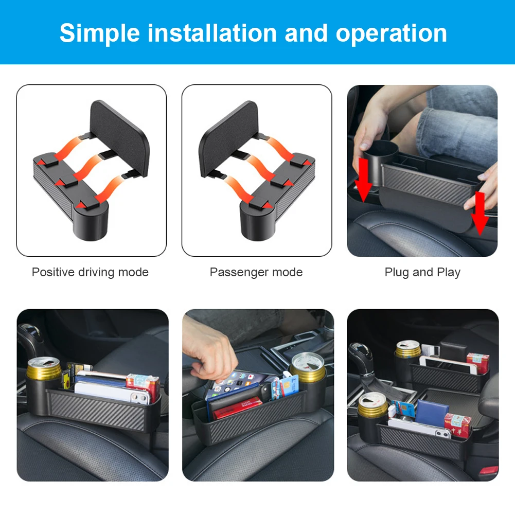 مقعد السيارة شق صندوق تخزين محفظة الهاتف السجائر شق جيب بطاقة الهاتف مفتاح حامل جيب اكسسوارات السيارات الداخلية #5