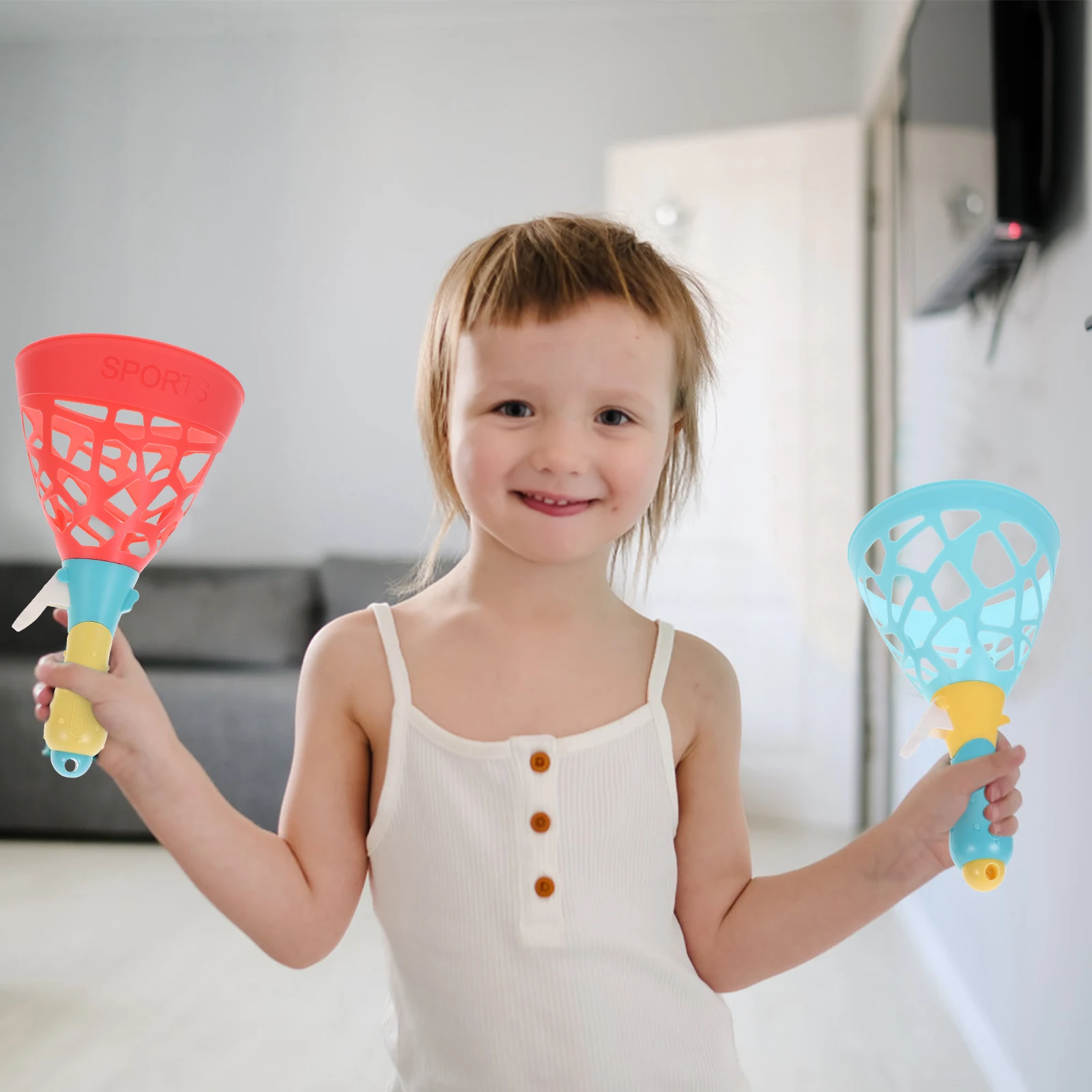 

1 set Ejection Ball Throw Catch Games Interactive Pass Balls Plastic Launcher Cup Fun Family Game